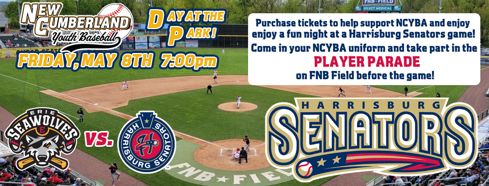 NCYBA Day at the Park with the Harrisburg Senators